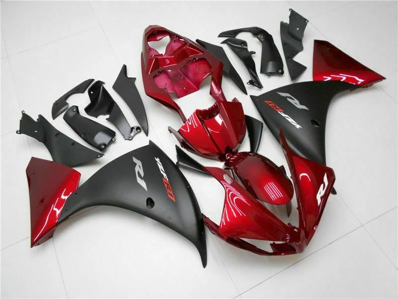 2009-2011 Yamaha YZF R1 Fairing Red Black Kit Amotopart