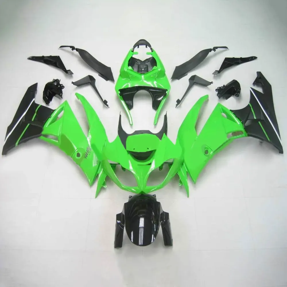 2009-2012 Kawasaki ZX6R 636 Amotopart Injection Fairing Kit Bodywork Plastic ABS #109