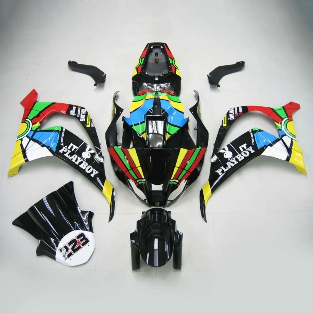 2011-2015 Kawasaki ZX10R Amotopart Injeksjon Fairing Kit Bodywork Plast Abs #117
