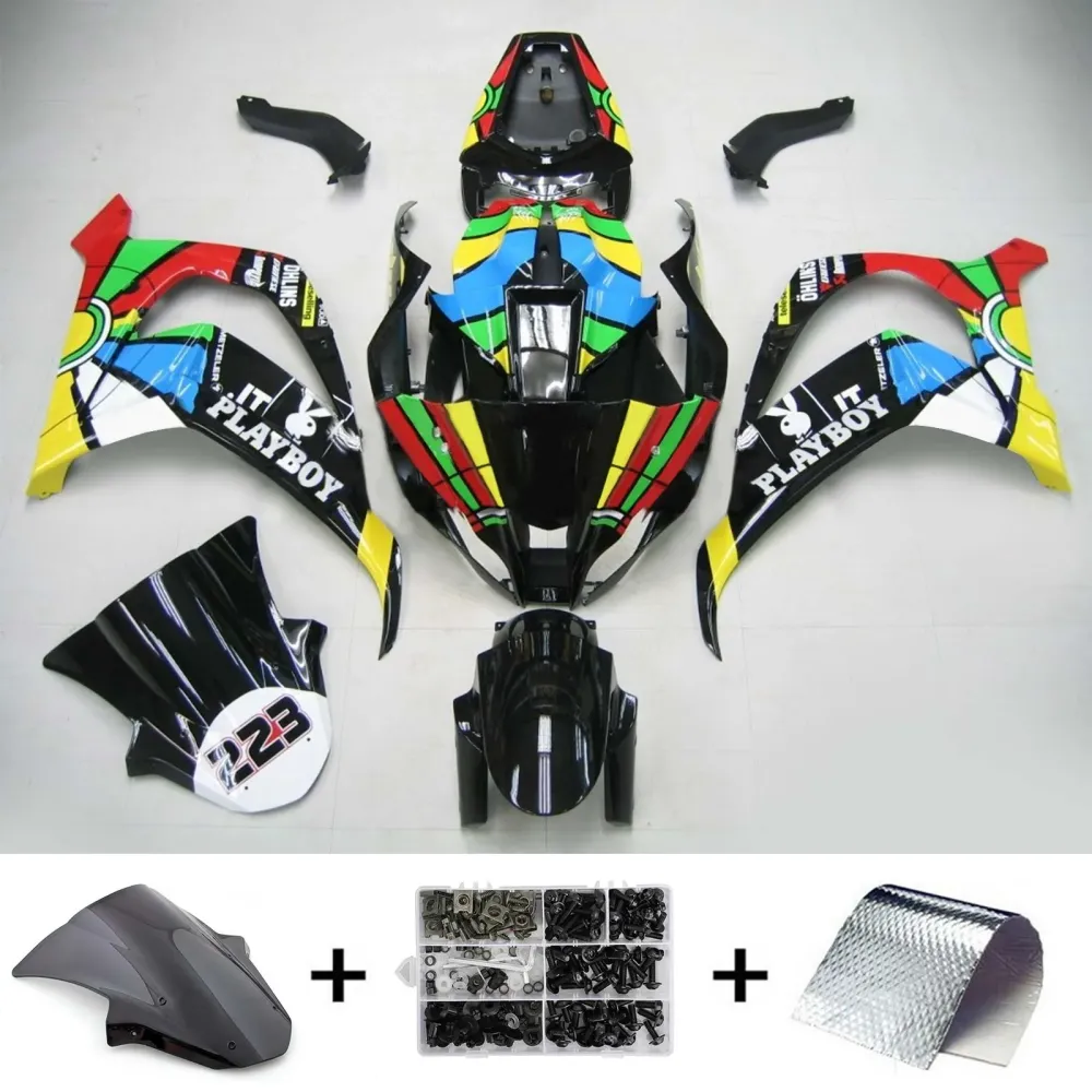 2011-2015 Kawasaki ZX10R Amotopart Injeksjon Fairing Kit Bodywork Plast Abs #117