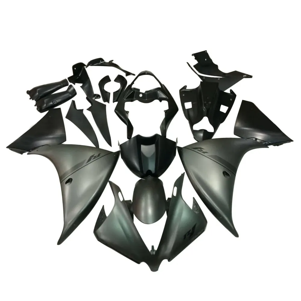 2012-2014 Yamaha R1 Fairing Matte Grey Black Kit Amotopart