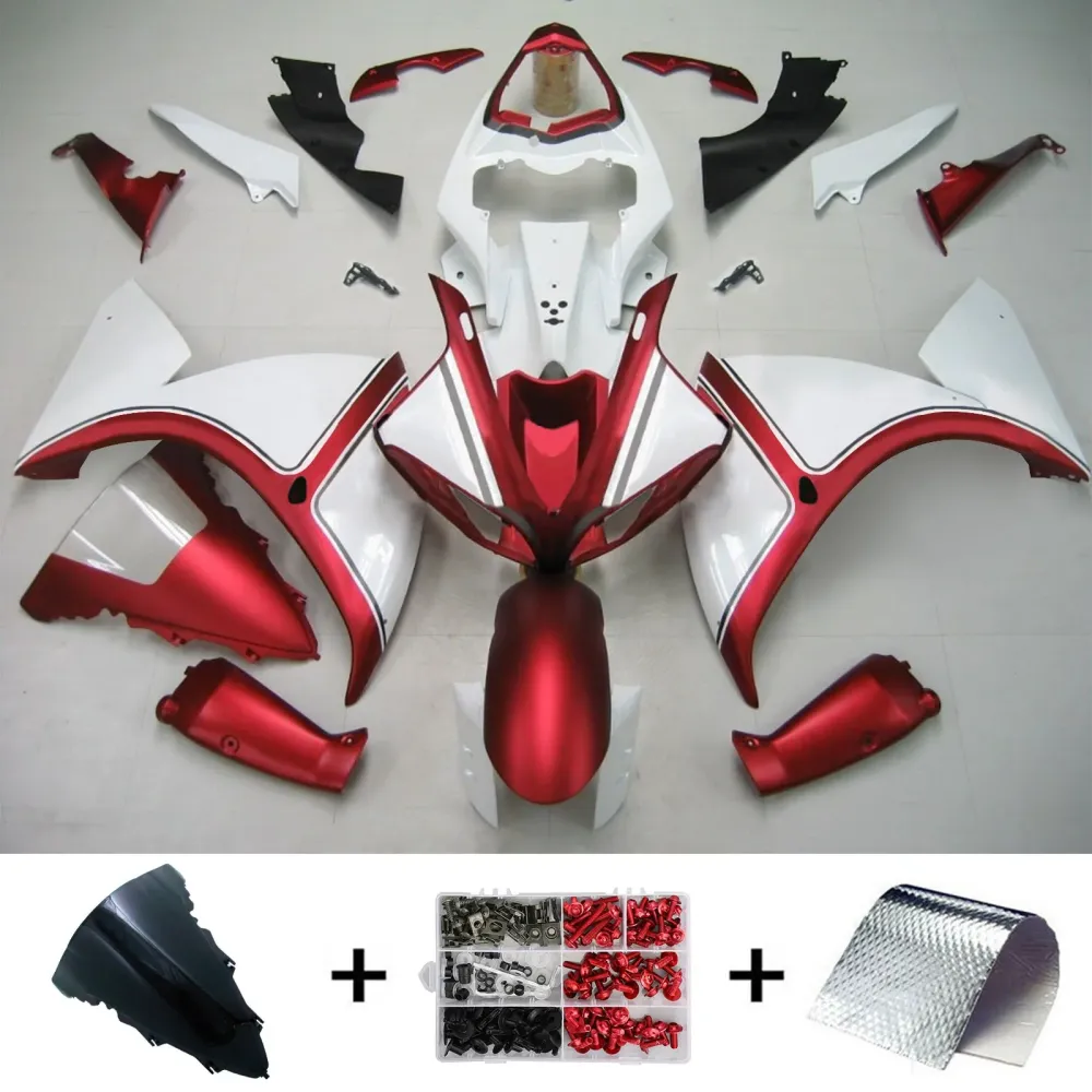 2012-2014 Yamaha YZF 1000 R1 Injeksjon Fairing Kit Bodywork Plastic ABS #127 Amotopart