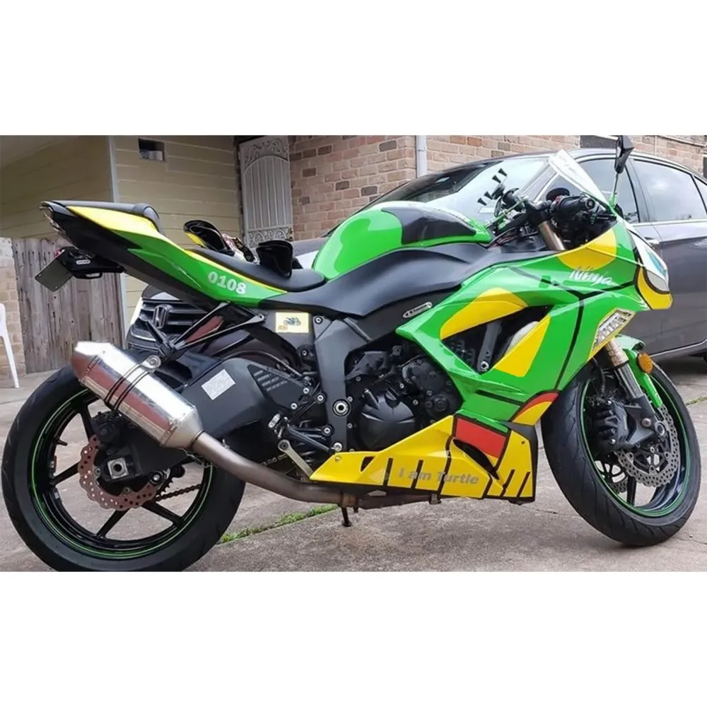 2013-2018 Kawasaki ZX6R 636 Amotopart Injeksjon Fairing Kit Bodywork Plast Abs #106
