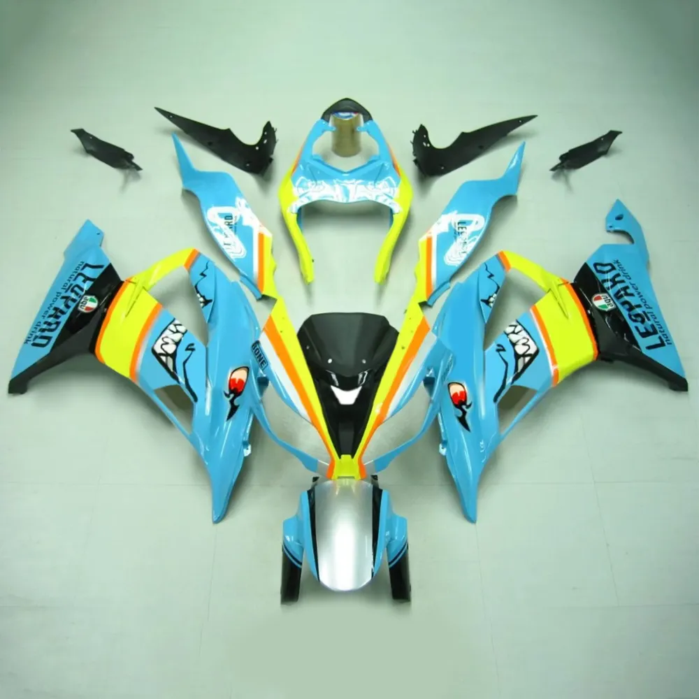 2013-2018 Kawasaki ZX6R 636 Amotopart Injeksjon Fairing Kit Bodywork Plast Abs #105
