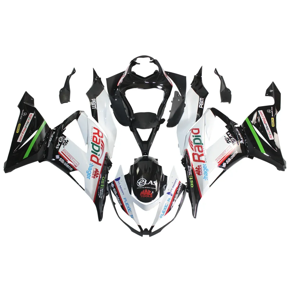2013-2018 Kawasaki ZX6R 636 Amotopart Injeksjon Fairing Kit Bodywork Plast Abs #107