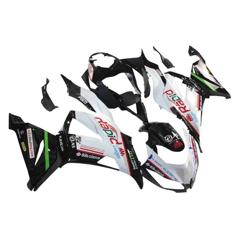 2013-2018 Kawasaki ZX6R 636 Amotopart Injeksjon Fairing Kit Bodywork Plast Abs #107