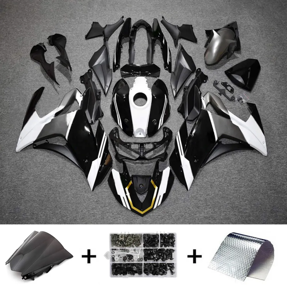 2014-2018 Yamaha YZF R3 & 2015-2017 YZF R25 Svart-hvitt kåpesett Amotopart