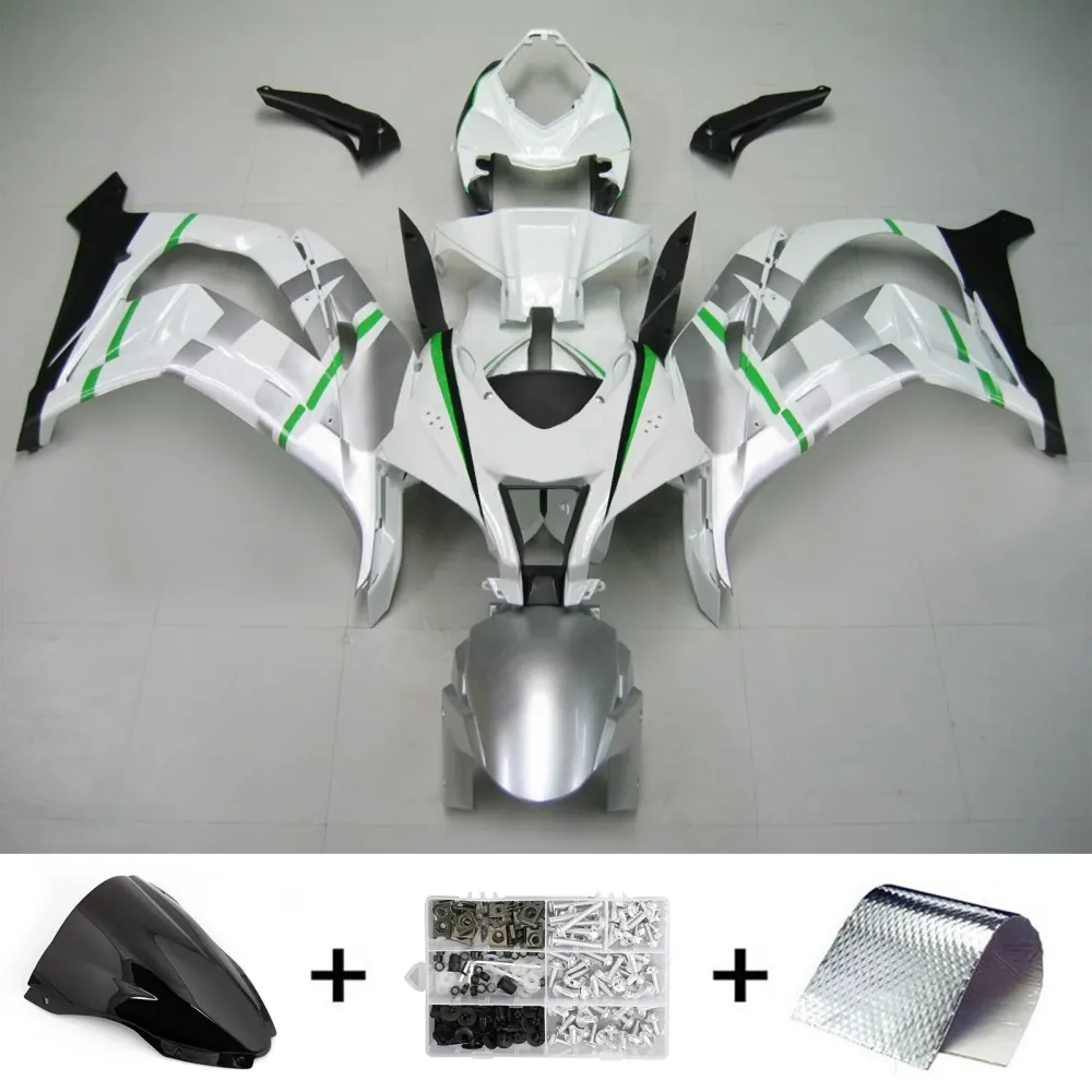 2016-2020 Kawasaki ZX10R Amotopart Injeksjon Fairing Kit Bodywork Plast Abs #112