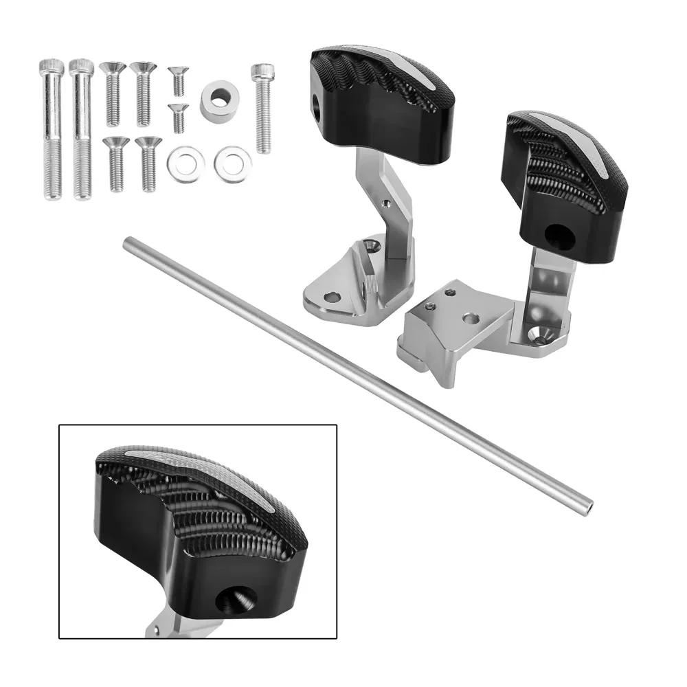 Protector Engine Crash Bund Pad Slider Silver Suzuki GSXR1300 Hayabusa 21-23 Amotopart