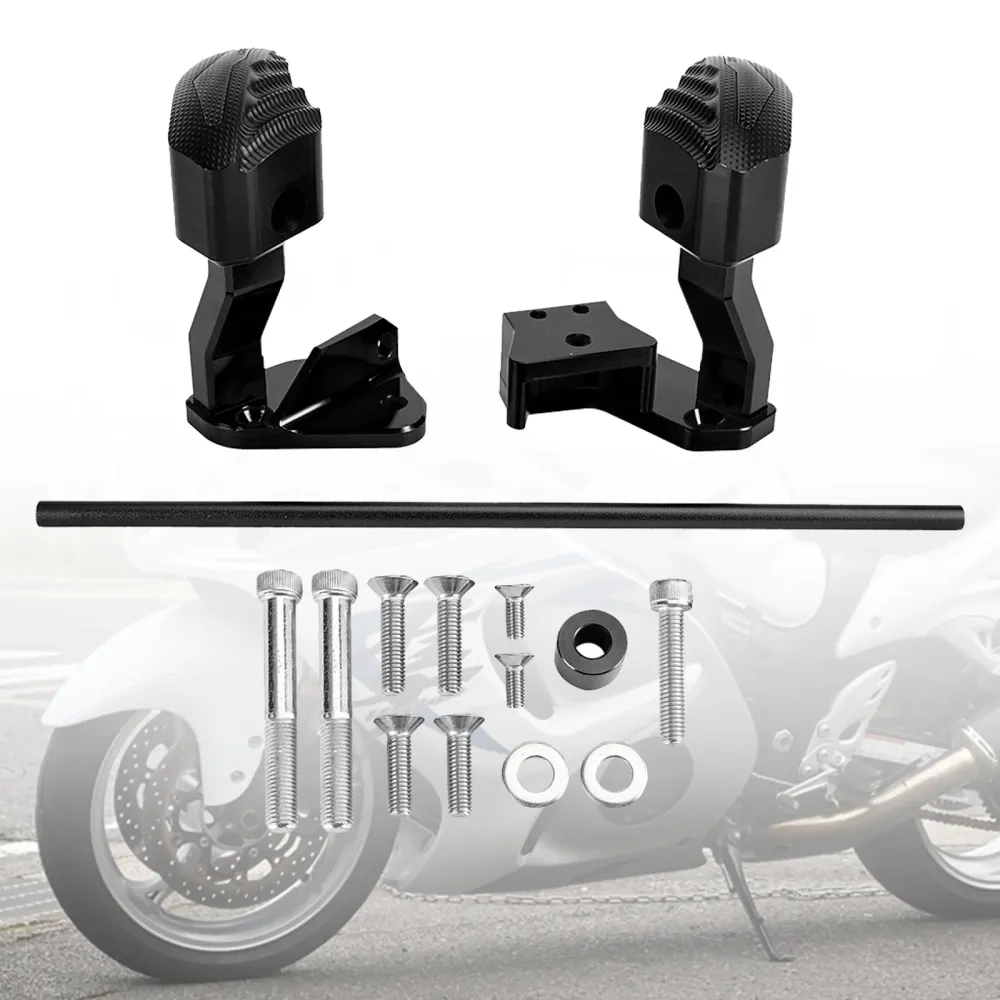 Protector Engine Crash Bunds Pad Slider Black Suzuki GSXR1300 Hayabusa 21-23 Amotopart