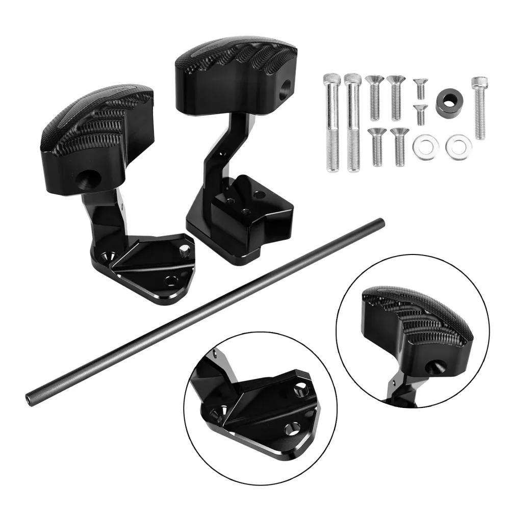 Protector Engine Crash Bunds Pad Slider Black Suzuki GSXR1300 Hayabusa 21-23 Amotopart