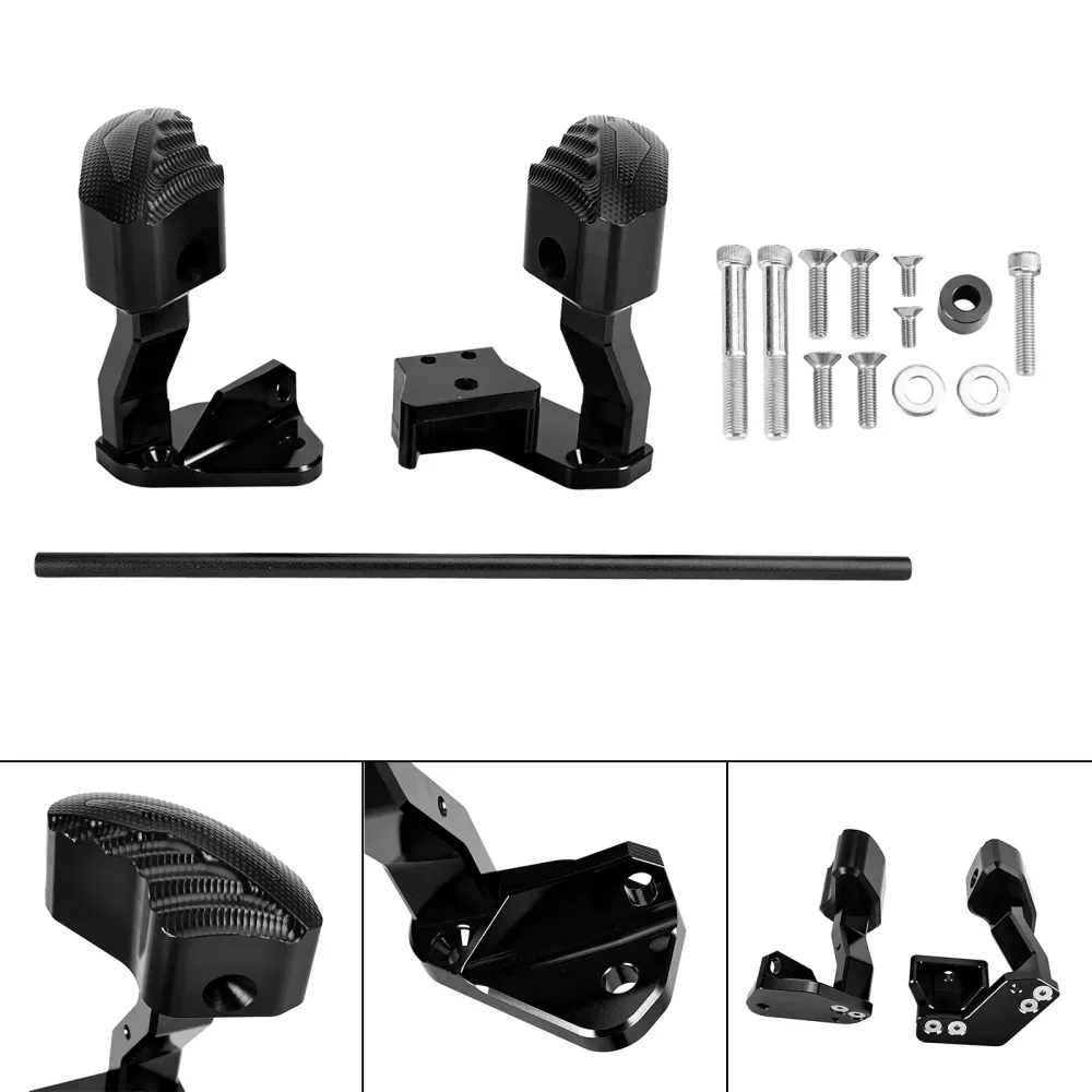 Protector Engine Crash Bunds Pad Slider Black Suzuki GSXR1300 Hayabusa 21-23 Amotopart