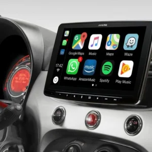 Apple Carplay, Android Auto i Fiat 500 Beige Interiør ( 2007-2015)