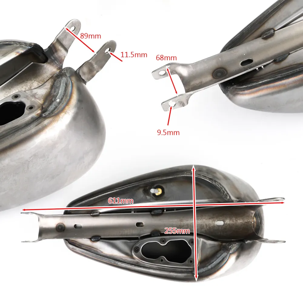 Areyourshop 14.4L/3.8 Gallon Retro Gas Fuel Tank Fit Sportster XL 883 1200 2007-2017
