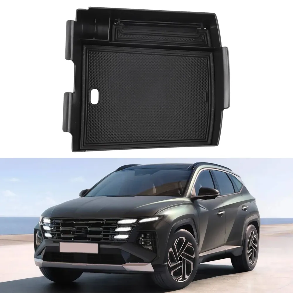 Armrest Storage Box Organizer Hyundai Tucson 2025-2026 ABS Plastic Durable Center Console Storage