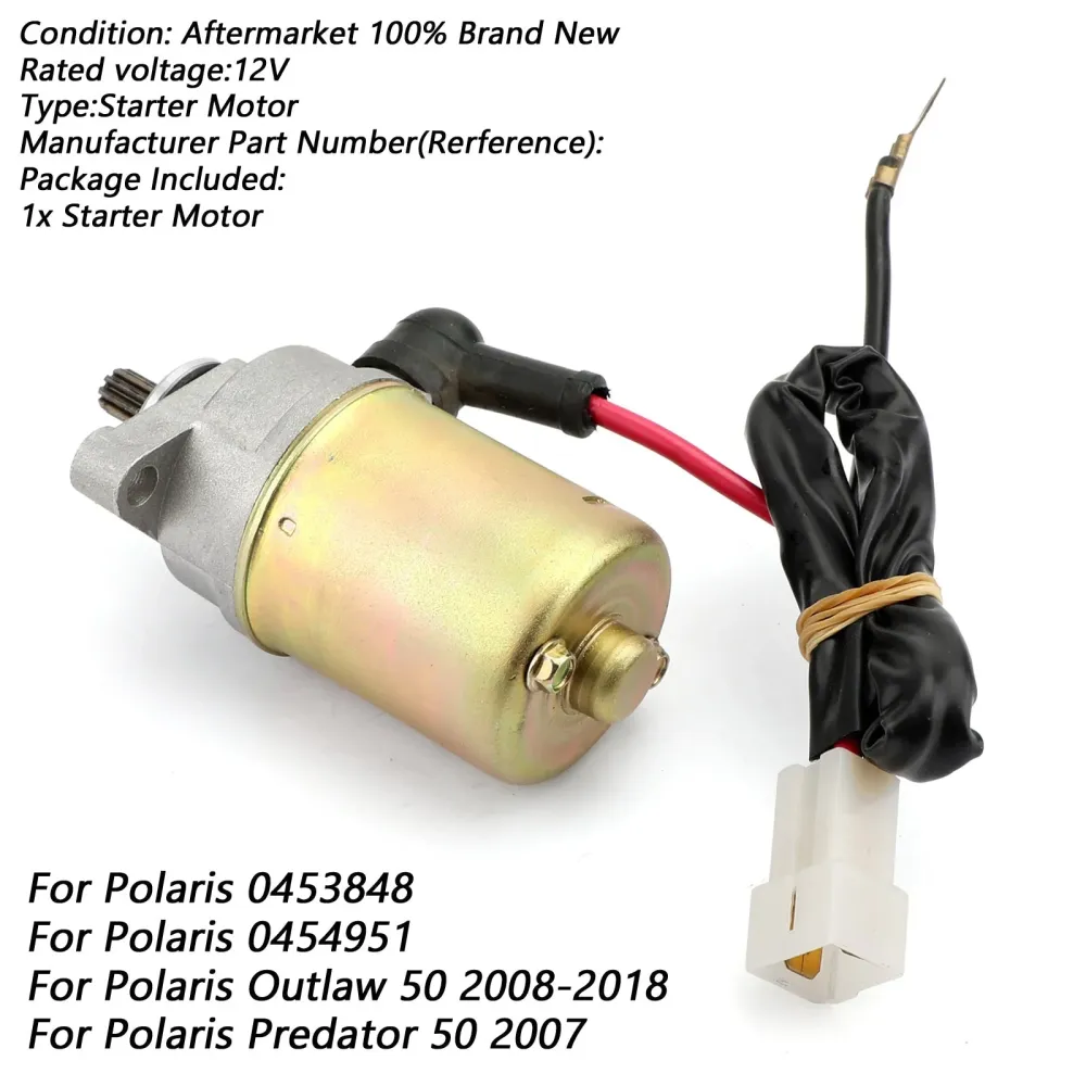 ATV startmotor Polaris Predator 50 Outlaw 50 ATV 2008-2018 0453848 454951 generisk