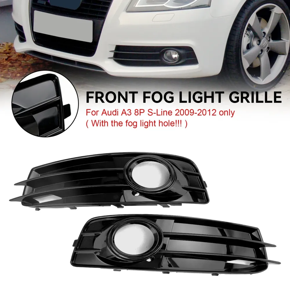 Audi A3 8P S-Line 2009-2012 Front Nedre støtfangergitter tåkelysdekke
