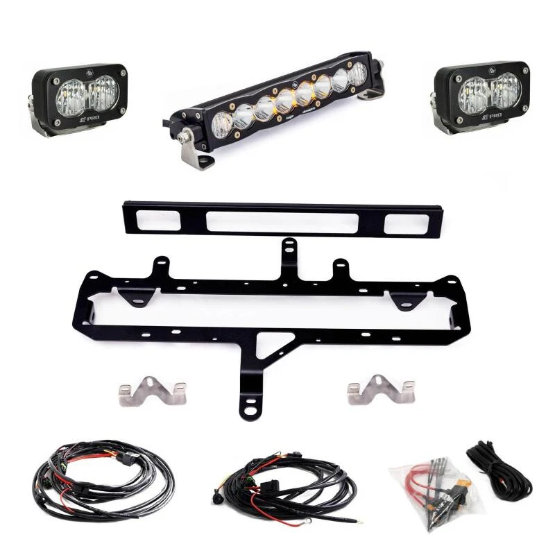 Baja Designs 2024+ Toyota Tacoma (Incl. TRD Pro) 10in. S8/S2 Pro Grille Kit - Clear