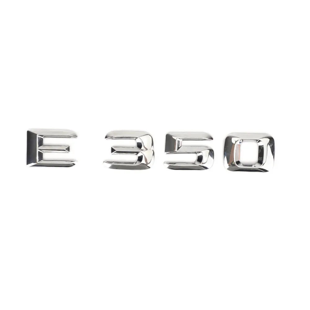 Bakstamme emblem Badge Navnplate Decal Letters Numbers Fit Mercedes E350 Chrome