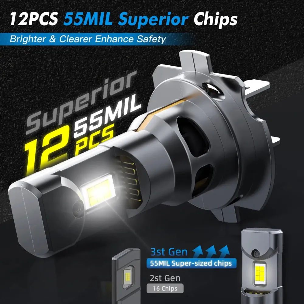 Bevinsee H7 LED Headlights 12000LM 6000K CANbus Direct