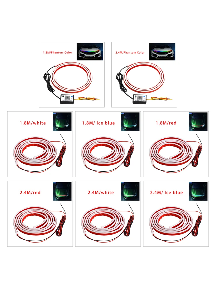 Bil hette led dagtid løpende lys stripe fleksibel dynamisk skanning oppstart