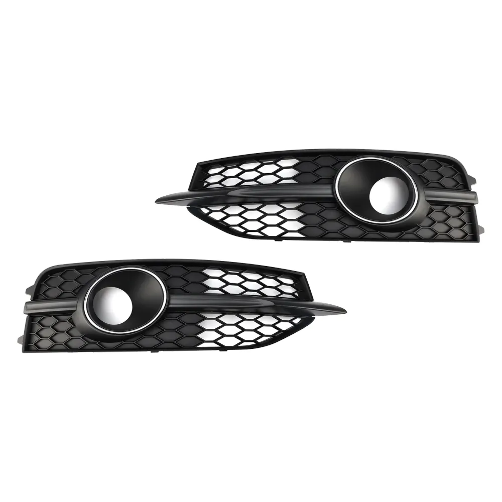 Black Front Bumper Fog Light Grille Cover Bezel Fit Audi A7 S-Line S7 2012-2015