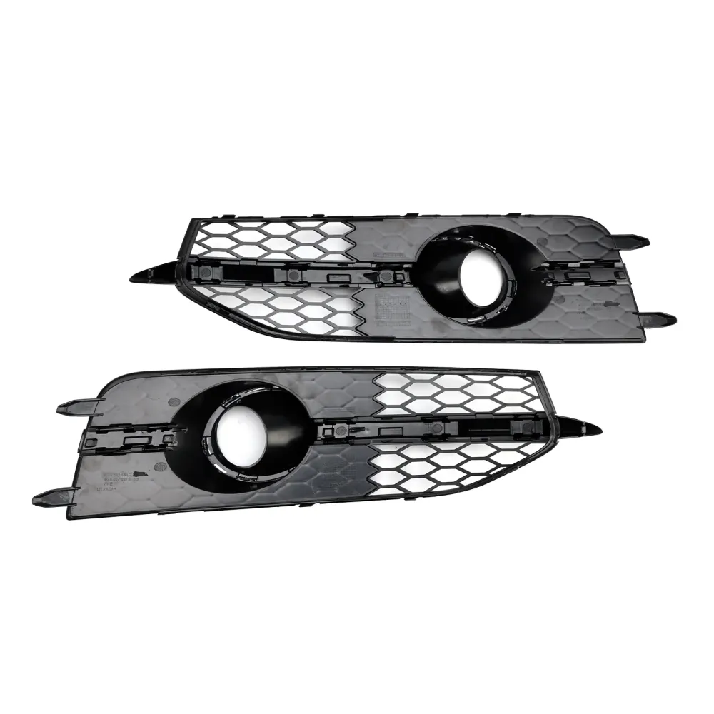 Black Front Bumper Fog Light Grille Cover Bezel Fit Audi A7 S-Line S7 2012-2015
