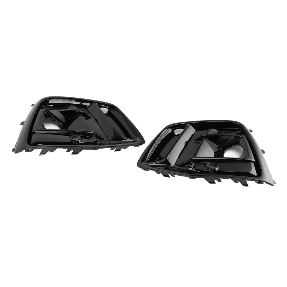 Black Front Tog Lamp Grille Grill Cover Fit Audi Q5 Sq5 S-Line 2021-2025