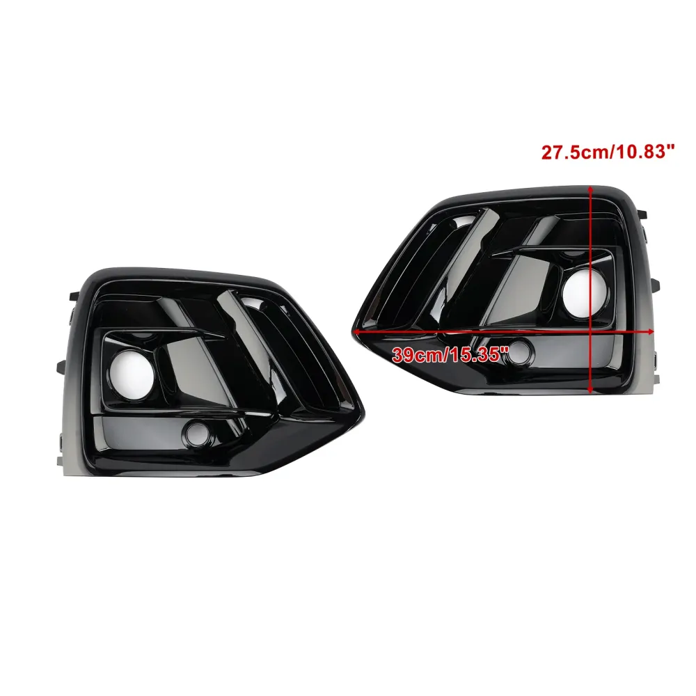 Black Front Tog Lamp Grille Grill Cover Fit Audi Q5 Sq5 S-Line 2021-2025