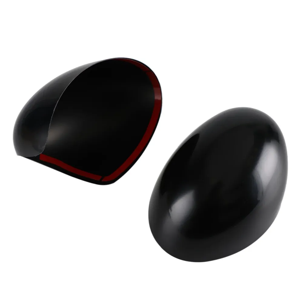 2 x Black Mirror Covers Mini Cooper R55 R56 R57 Høy kvalitet