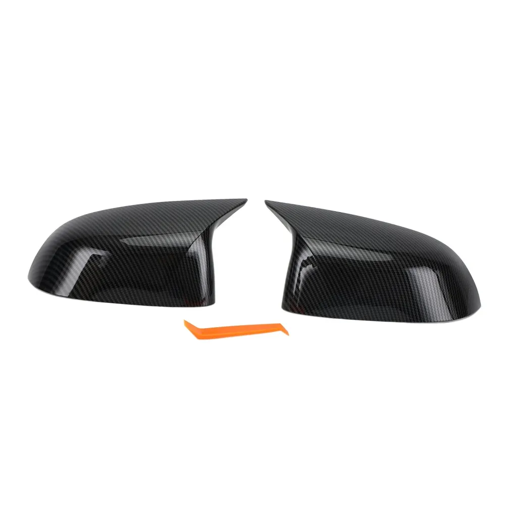 2x Black Rear View Side Mirror Cover Caps BMW X3 X4 X5 X6 G01 G02 G05 G06
