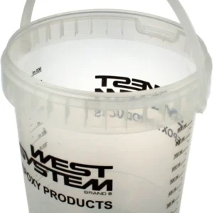 Blandebeger i klar plast med mål 1 l