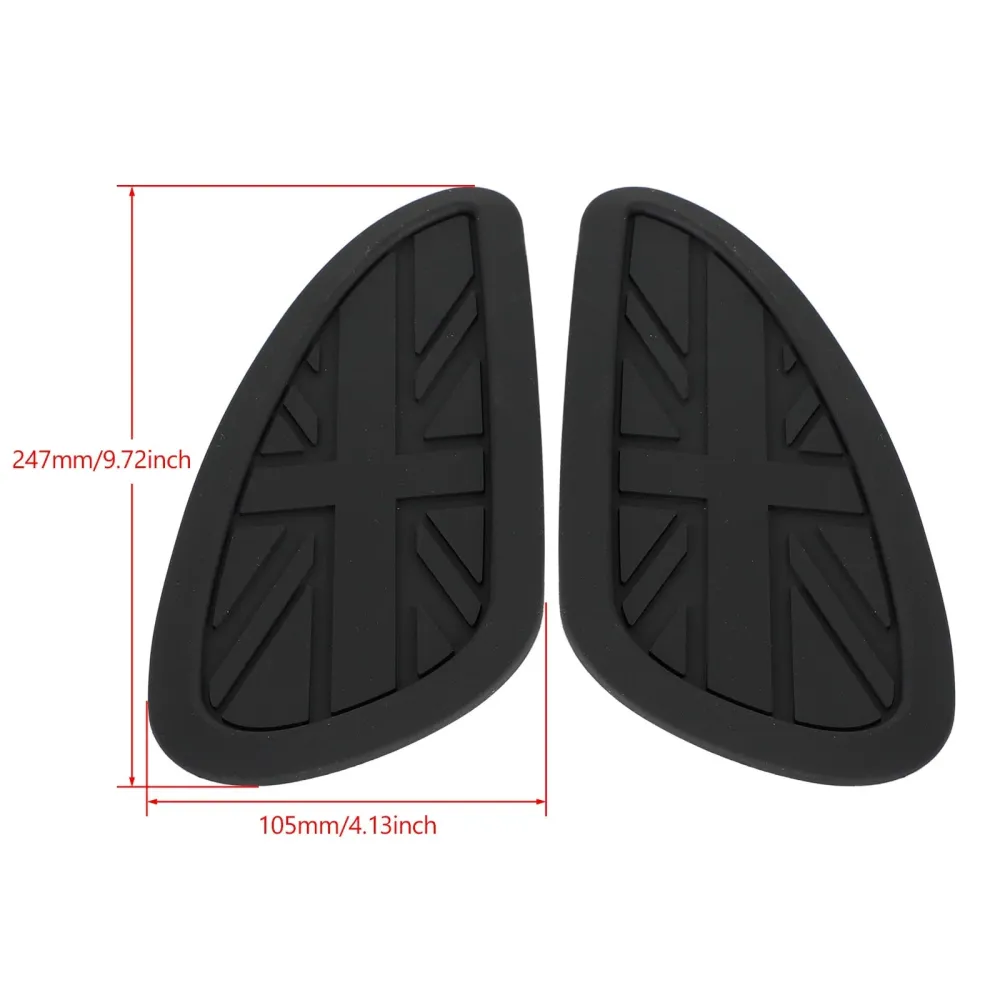 Bonneville T100 T120 Street Twin Scrambler Gasstank Knee Pad Rubber Grip