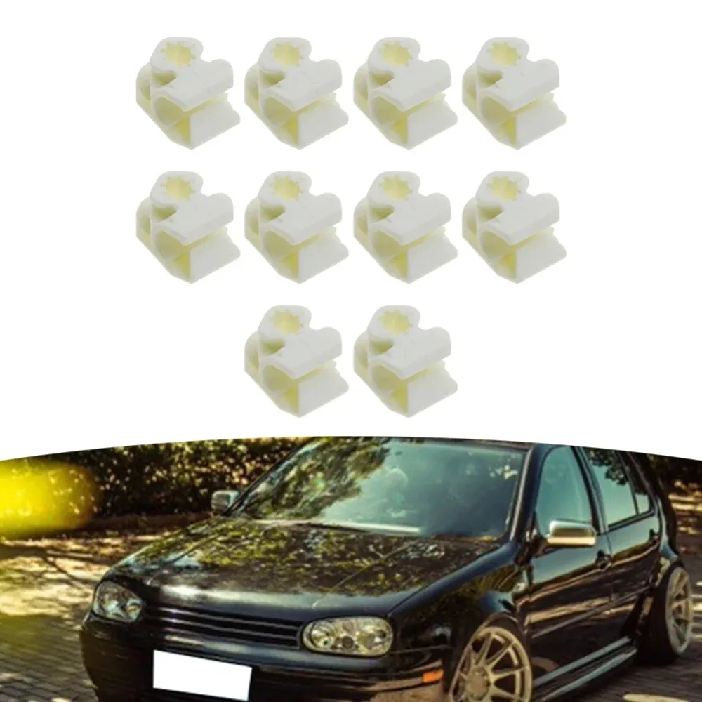 Brake Hose Clips Volkswagen Golf Mk4 6 Pack White Plastic, Secures Brake Hoses