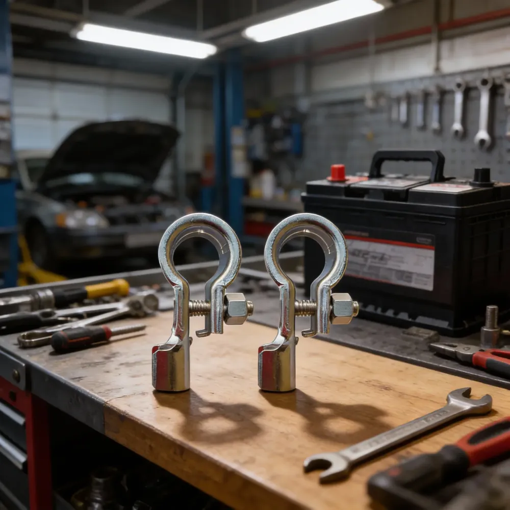 Brass Battery Terminal Clamps Kit Car, Front Mount, Durable