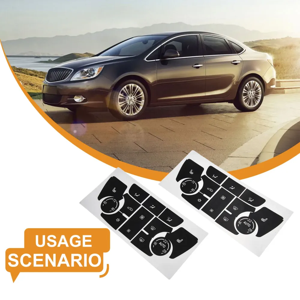 Buick Verano Climate Control Button Decal, Black Overlay