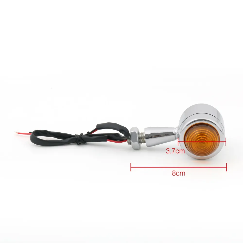 2x Bullet Mini Heavy Duty motorsykkel blinklys indikatorer lys blinkers svart