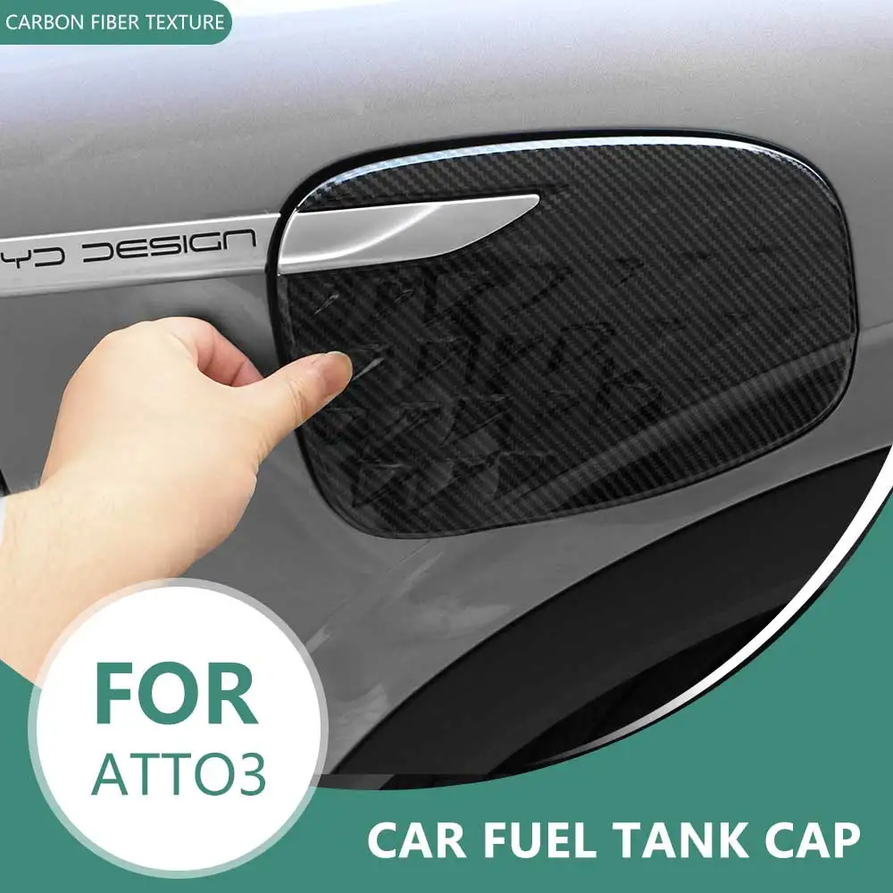BYD Atto3 Imitation Carbon Charging Port And Fuel Tank Trim Sticker ABS
