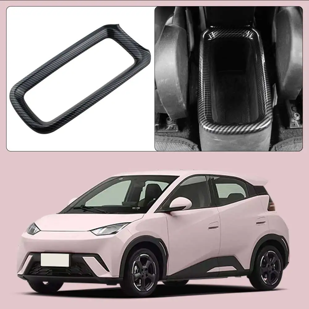 BYD Dolphin Rear Console Sticker Cover ABS Carbon Fiber Pattern