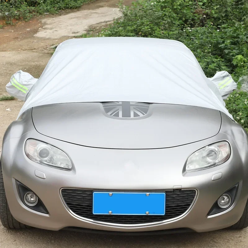 Car Cover Mazda MX-5 NC 2009-2015 Outdoor Waterproof Polyester Taffeta Silver Shield All-Weather Protection