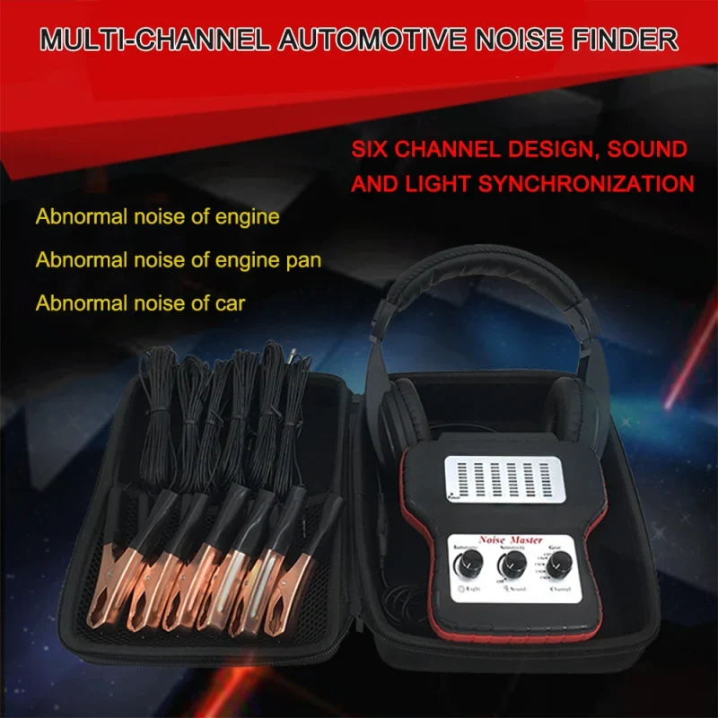 Car Noise Finder Electronic Stethoscope, Multi-Channel Diagnostic Detector