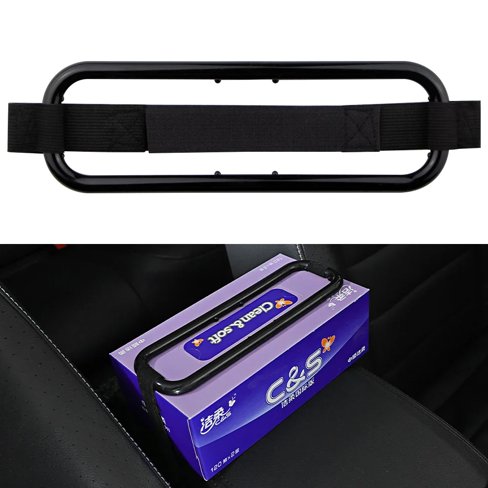 Car Tissue Holder Clip Sun Visor and Back Seat, Hanging Napkin Box