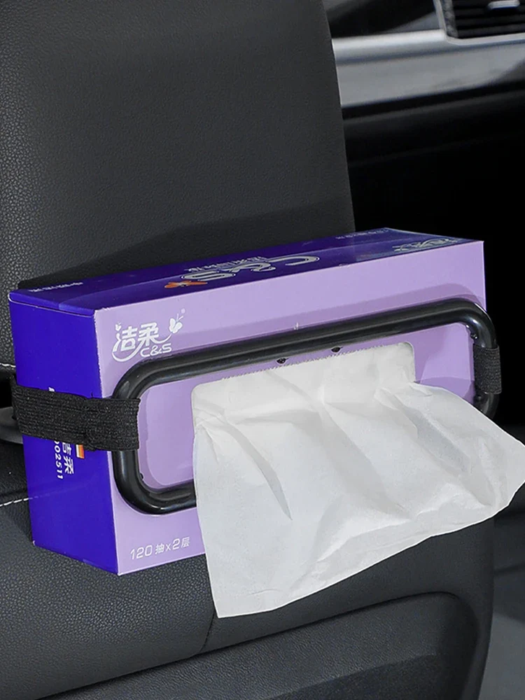 Car Tissue Holder Clip Sun Visor and Back Seat, Hanging Napkin Box