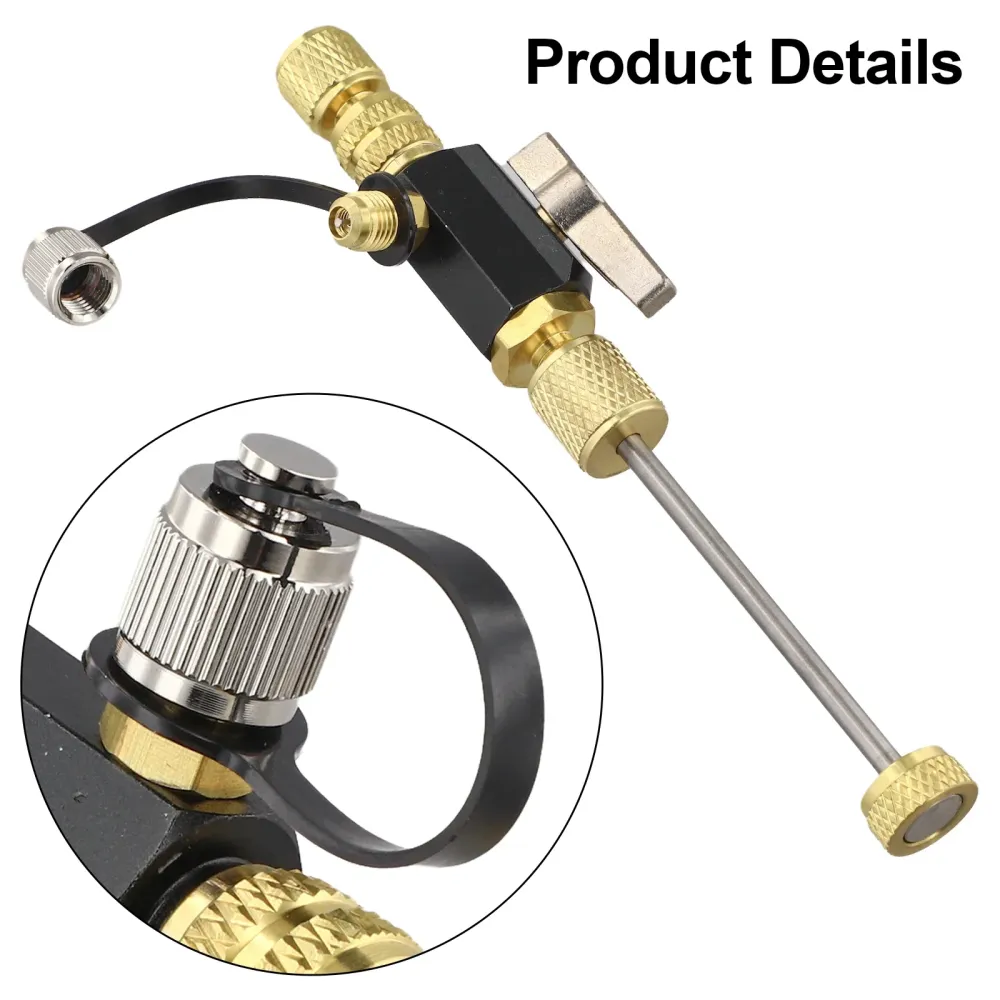 Car Vacuum-Rated Valve Core Removal Tool, 1/4 X 5/16, R410A Compatible