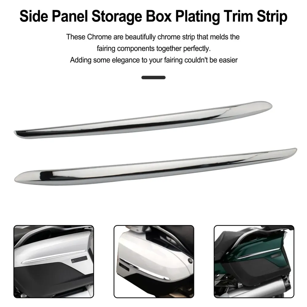 Chrome Side Panel Storage Box Plating Trim Strip BMW K1600GTL 2011-2018 Generisk