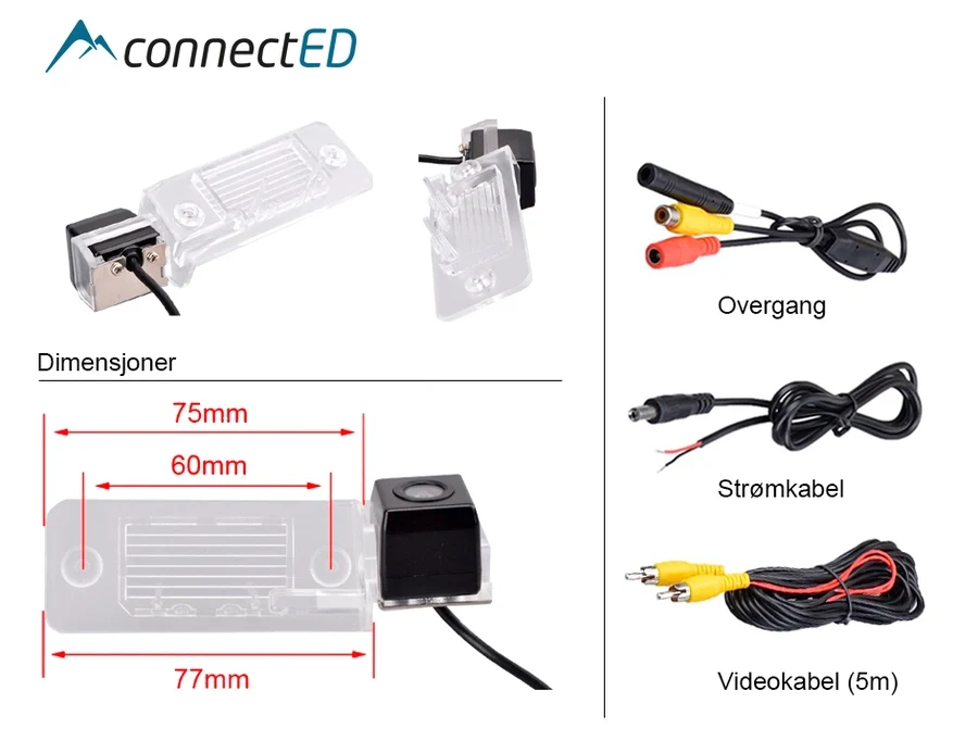 ConnectED Ryggekamera (skiltlys) (CVBS)