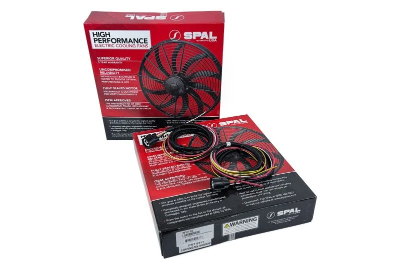 CSF Motorsport Radiator Shroud - 14in SPAL Brushless Fans - Harnesses