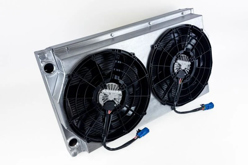 CSF Motorsport Radiator Shroud - 14in SPAL Brushless Fans - Harnesses
