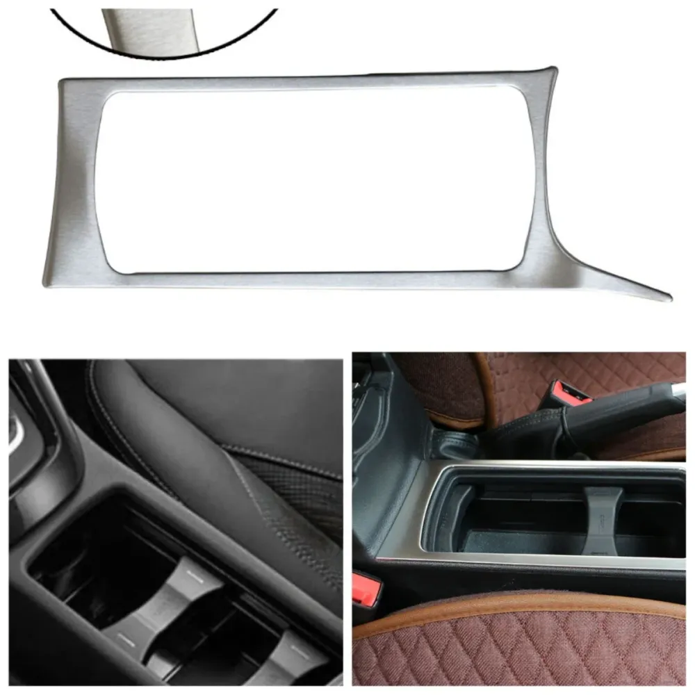 Cup Holder Trim Cover Ford Focus 3 MK3 LHD Polished Stainless Steel Easy Install