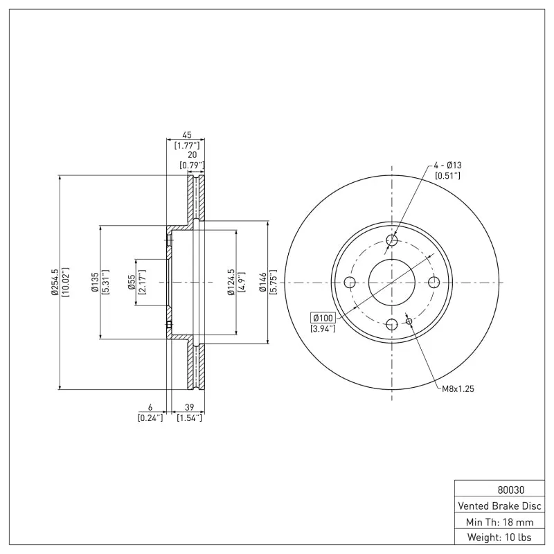 DFC 94-02 Mazda Miata Front Brake Rotor